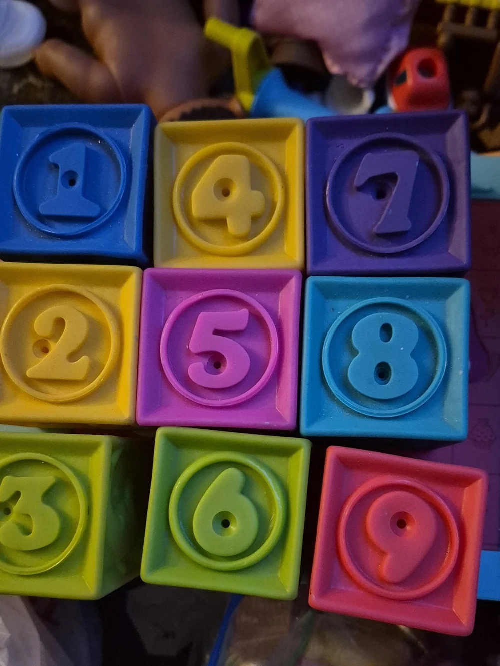 Baby Blocks Set, Colorful Stackable 9 Pieces